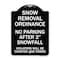 Signmission Snow Removal Ordinance No Parking After 2 Snowfall Heavy-Gauge Alum Sign, 24" x 18", BW-1824-22886 A-DES-BW-1824-22886 - alternate 1